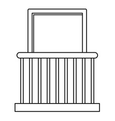 Small Balcony With Window Icon Outline Style