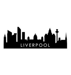 Liverpool Skyline Silhouette Black City