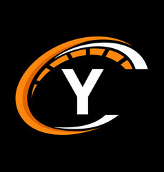 Sport Car Logo On Letter Y Speed Concept Car