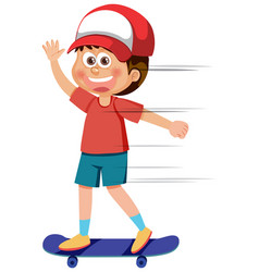 A Skateboard Boy Cartoon Character