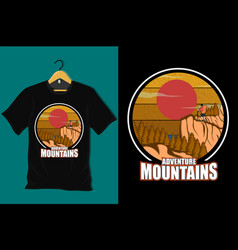 Adventure Mountains Retro Vintage T Shirt Design