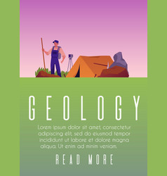 Geology Observation And Research Banner Or Poster