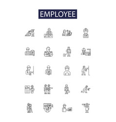 Employee Line Icons And Signs