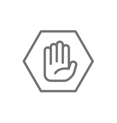 Stop hand sign Royalty Free Vector Image - VectorStock