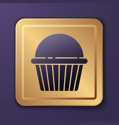 Purple Easter Cake Icon Isolated On