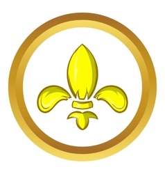 Fleur de lis icon cartoon style Royalty Free Vector Image