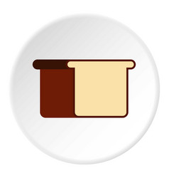 Toast Bread Icon Flat Style