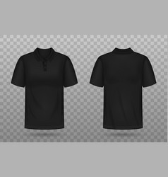 3d Realistic Black Polo Shirts Mockup Template