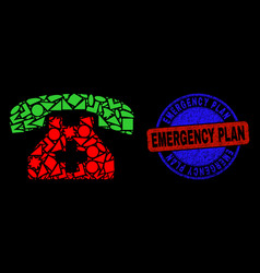 Bicolor Scratched Emergency Plan Seal