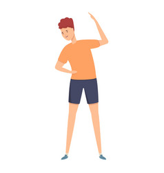 Morning Exercise Icon Cartoon Healthy