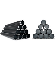 Round Pipes Stack Steel Metal Plumbing Pipelines