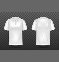 3d Realistic White Polo Shirts Mockup Template