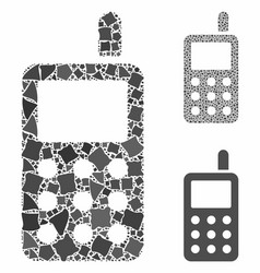 Cell Phone Mosaic Icon Trembly Pieces