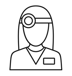 Eye Examination Doctor Icon Outline Style