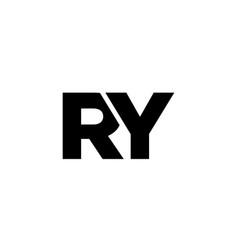 Letter R And Y Ry Logo Design Template Minimal