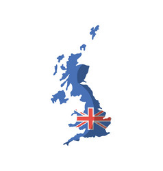 United Kingdom Map And Flag