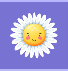 Camomile Smile Daisy Flower Cute Cartoon Character