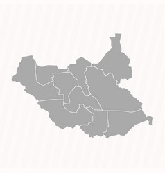 Detailed Map Of South Sudan With States And Cities