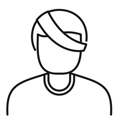 Kid Eye Injury Icon Outline Style