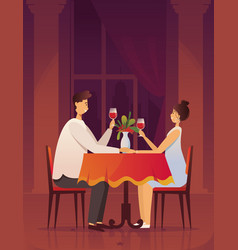 Couple Romantic Dinner In Restaurant Man