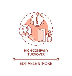 High Company Turnover Terracotta Concept Icon