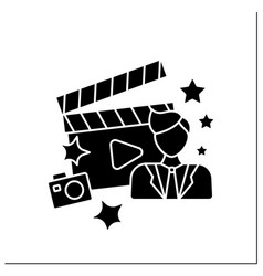 Movie Star Glyph Icon