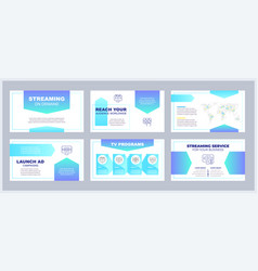 Streaming On Demand Presentation Templates Set