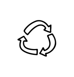 Three Circular Arrows Recycling Black