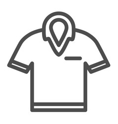 Golf Polo Shirt Line Icon Concept T-shirt