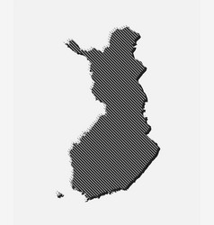 Map Finland Creative Map Made Grey Lines