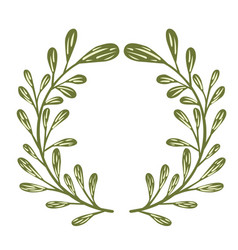 Abstract Green Leaves Wreath