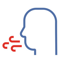 Covid 19 Cough Stroke Icon