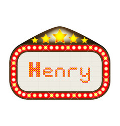 Henry Name Movie Theatre Marquee