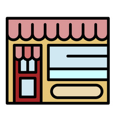 Local Business Shop Icon Color Outline