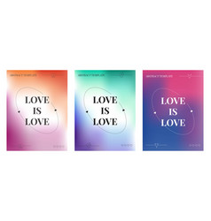 Set Of Posters With Lgbt Colours Background