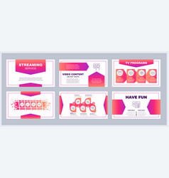 Streaming Service Presentation Templates Set