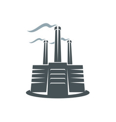 Factory Chimney Icon Oil Industry Power Plant