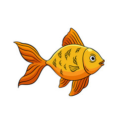 Goldfish Cartoon Colored Clipart