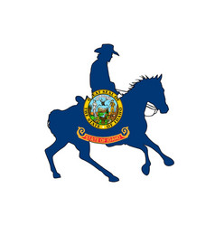 Idaho State Flag Cowboy