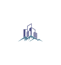 Real Estate Home And Mountain Logo Design