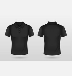 3d Realistic Black Polo Shirts Mockup Template