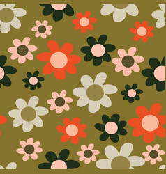 Nature Flowers Scatter Repeat Pattern