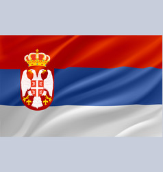 Waving Flag Of Serbia 3d Banner