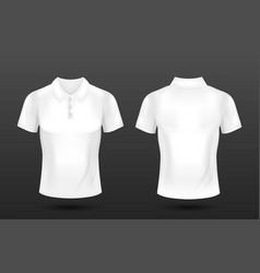 3d Realistic White Polo Shirts Mockup Template