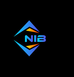 Nib Abstract Technology Logo Design On Black