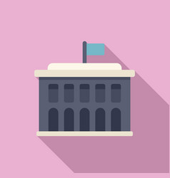 Flat Design Icon Of Government Building