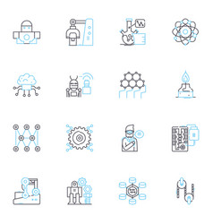 Global Warming Linear Icons Set Carbon Oz