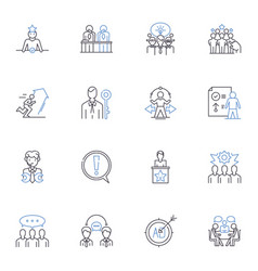 Principal Leadership Line Icons Collection