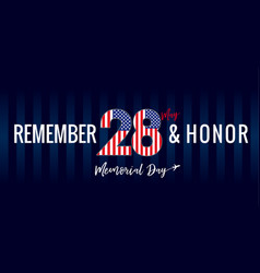 Remember And Honor Memorial Day Usa Navy Blue Post