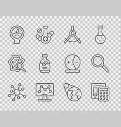 Set Line Molecule Calculator Drawing Compass